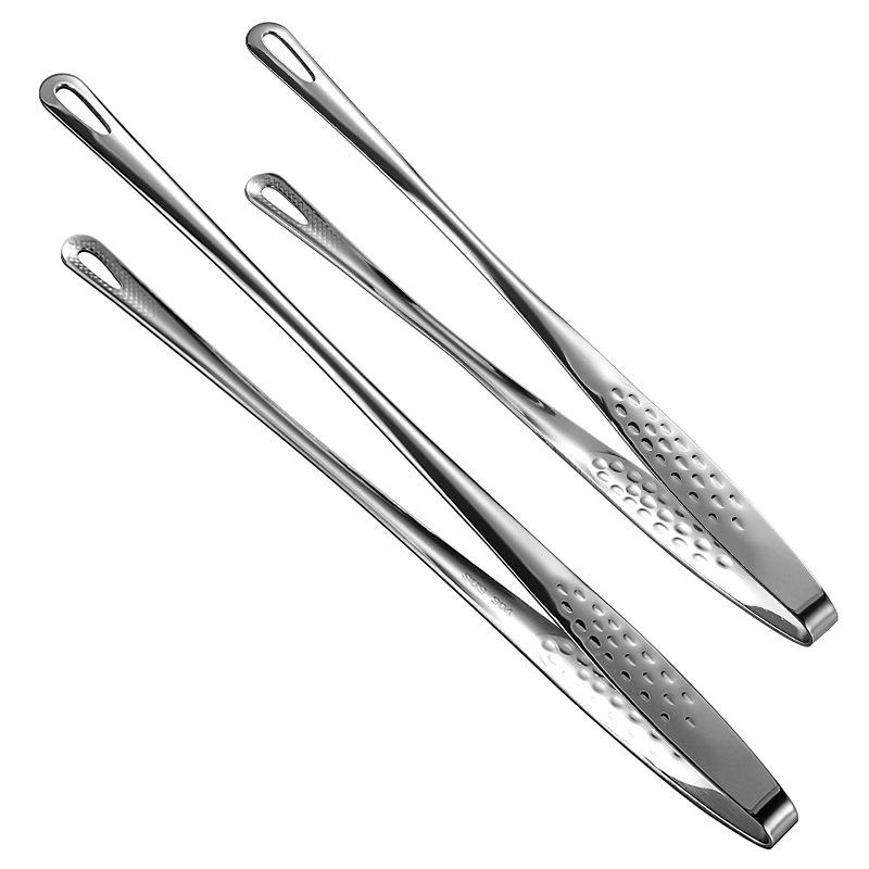 Korean BBQ 304 Stainless Steel Tongs - Extended Food, Bread, and Strawberry Tweezers