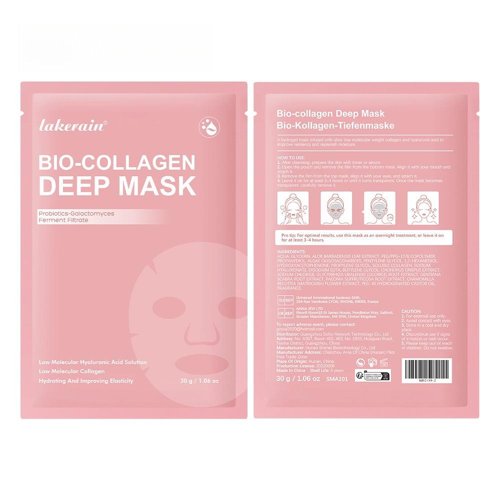 Set Maschere Viso Idratanti al Bio-Collagene 4 Pezzi Maschera Idrogel Idratante Profonda Maschera da Notte Affinante per i Pori Cura della Pelle