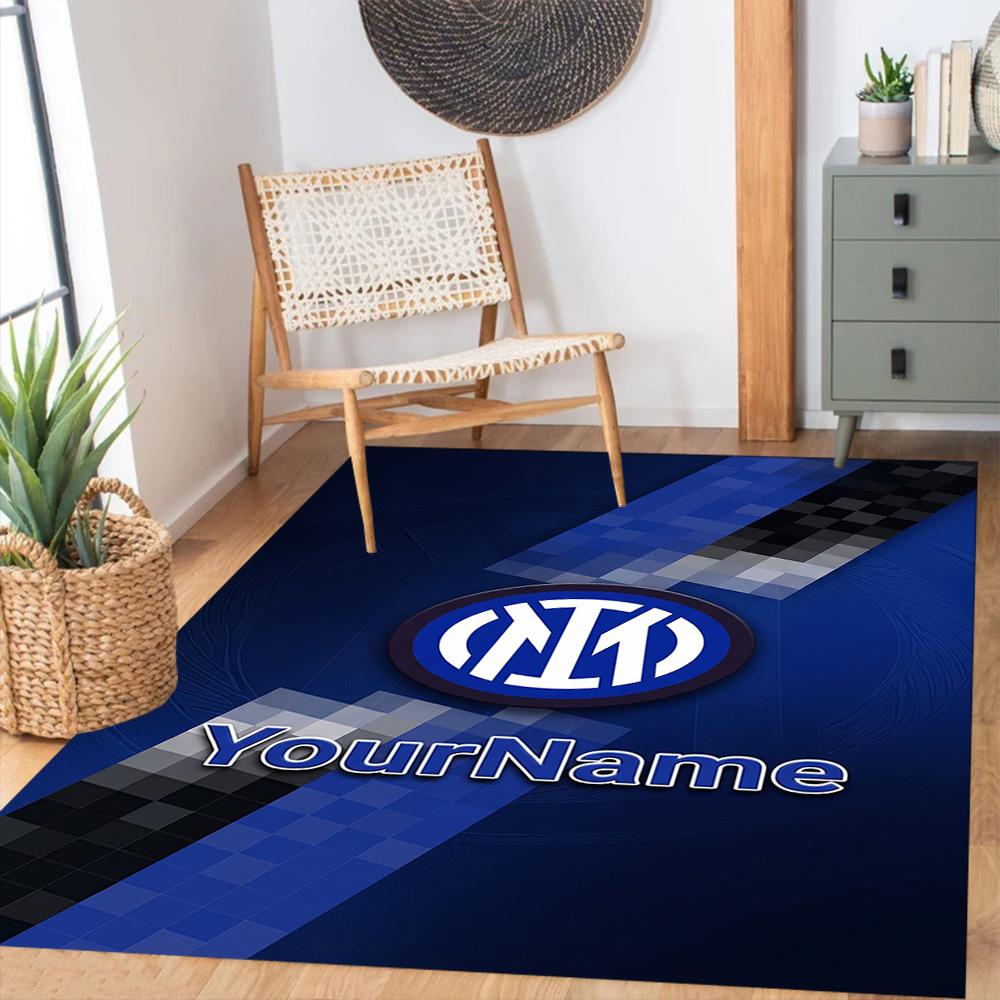 Inter Milan Customized Name Floor Rug Office Rug Perfect for Hallway Playrooms Foyer Decorate room Antislip Carpet Decorate Offices
