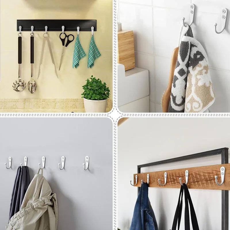 1/20pcs Vintage Hooks Small Antique Wall Hanger Curved Buckle Horn Lock Clasp Hook For Wooden Jewelry Box Furniture Home Decor