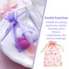 100 Pieces Drawstring Bags Adjustable Multicolor Present Pouches Festival Printing Candy Pocket Christmas Gifts Supplies