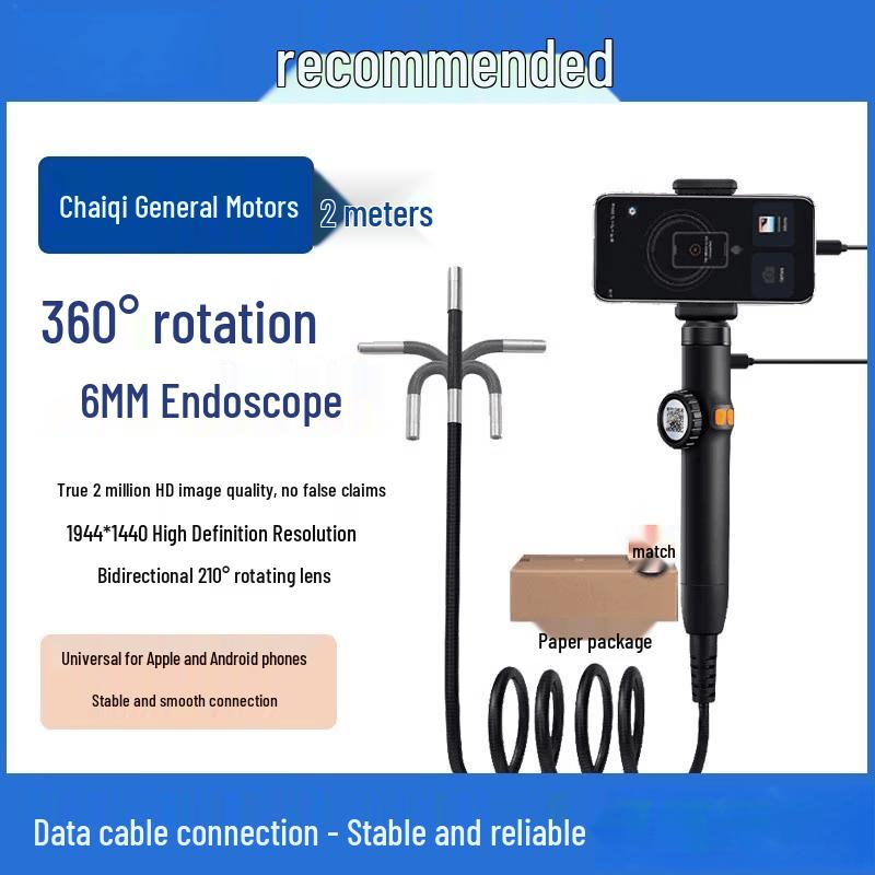 360-Degree Rotating High-Temperature Industrial Endoscope Camera