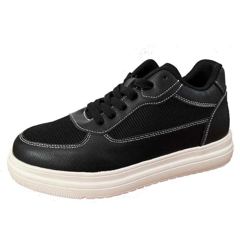 Unisex Couple Low‑Top Board Shoes, Invisible Inner Height Increasing Skate Shoes, Spring Autumn White Sports Casual Shoes For Men Women