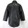 Strathconar Sheepskin Leather Padded Coat Men L Black(USED)