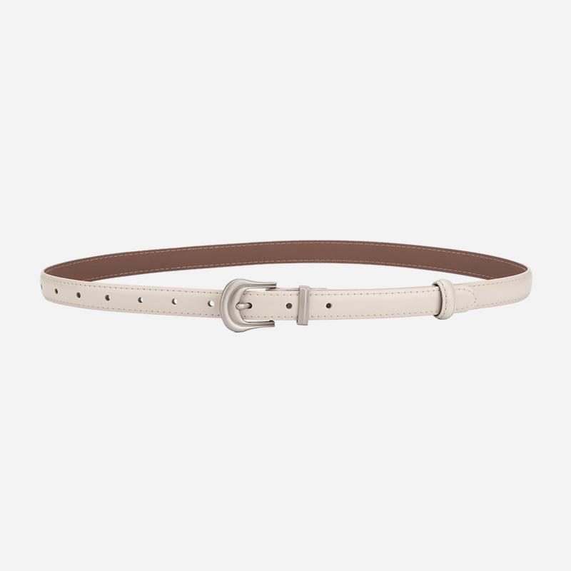 Belt Women'S Leather Belt Women'S Decorative Fine Belt Cowhide Summer Wind Jeans Belt
