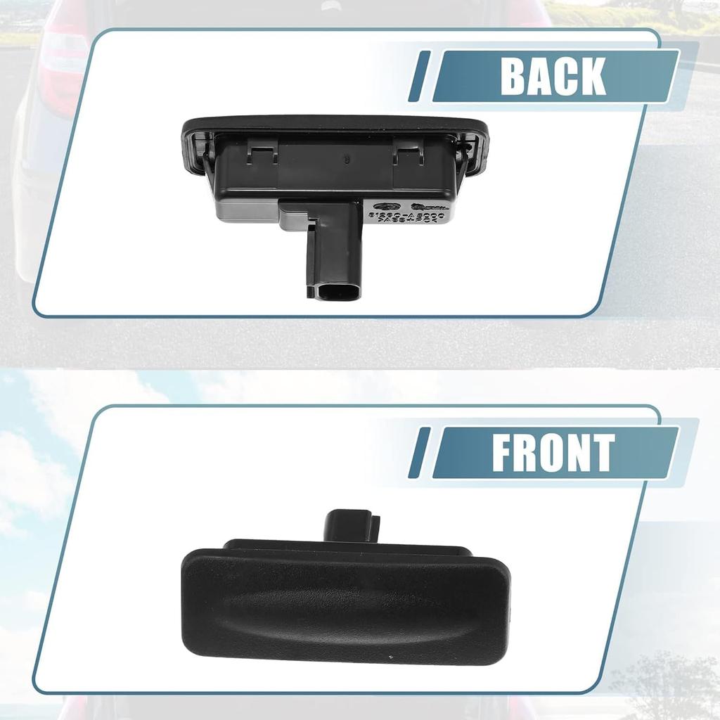 Unifizz 1PC Black 81260-A5000 Trunk Tailgate Handle Release Switch Rear Door Hatch Liftgate Latch Button Switch Fit for Hyundai Elantra GT 2013-2017