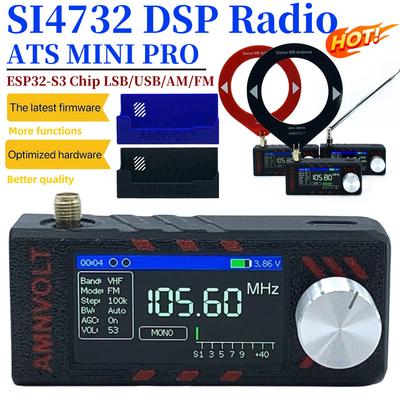 Receptor Radio Îmbunătățit V3S AMNVOLT Mini SI4732 DSP LSB USB AM FM ESP32-S3 Receptor Radio pe Toate Benzile Amplificator pentru Căști Hi-Z