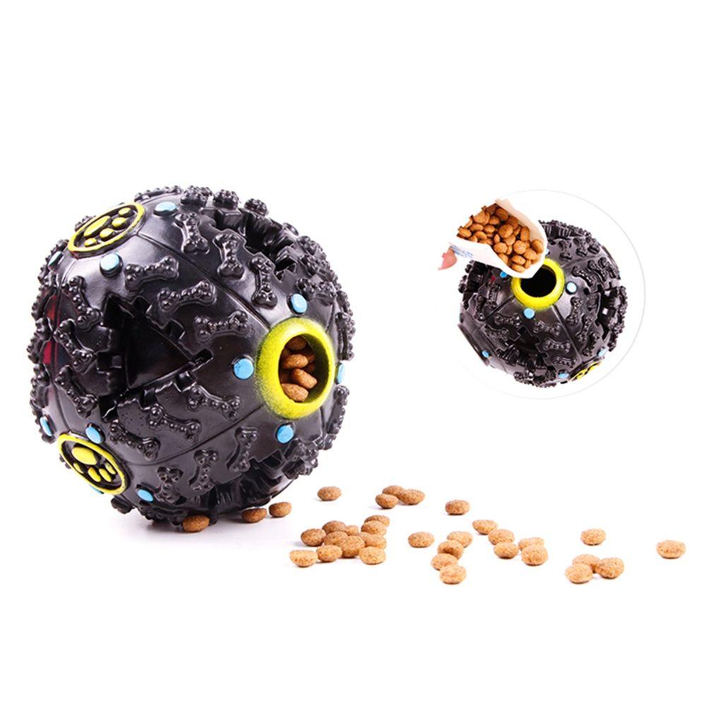 Slow Dispensing Squeaking Ball for Puppy Pet Food Dispenser Dog Feeder Dog Chew Toy Pet Puzzle Toys