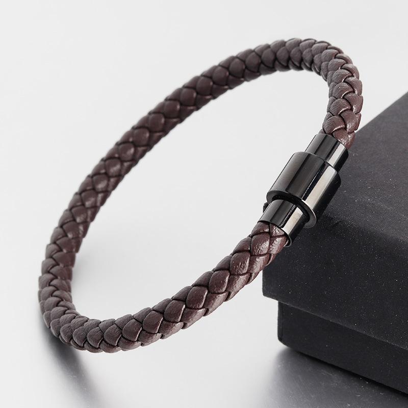 Leather Rope Bracelet, Leather Leather Woven Bracelet, Genuine Leather Bracelet, Simple Leather Bracelet, Men's Jewelry 2026.
