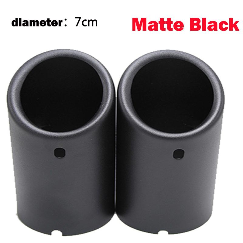 2Pcs 70mm Car Exhaust Muffler Tip Cover For BMW F30 2013-2018 E92 E90 3 Series GT 325i 328i Stainless Steel Accessories