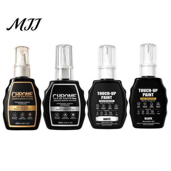 Chrome Finish Touch Up Repair Pen, Car Wheels Rims Paint Portable Marker Surfaces Restoration Tool for Automotive Trim Silver Scratch