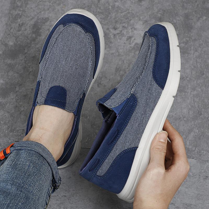 Men Shoes Summer Canvas Shoes Breathable Comfortable Outdoor Slip On Walking Sneakers Classic Loafers Shoes For Men