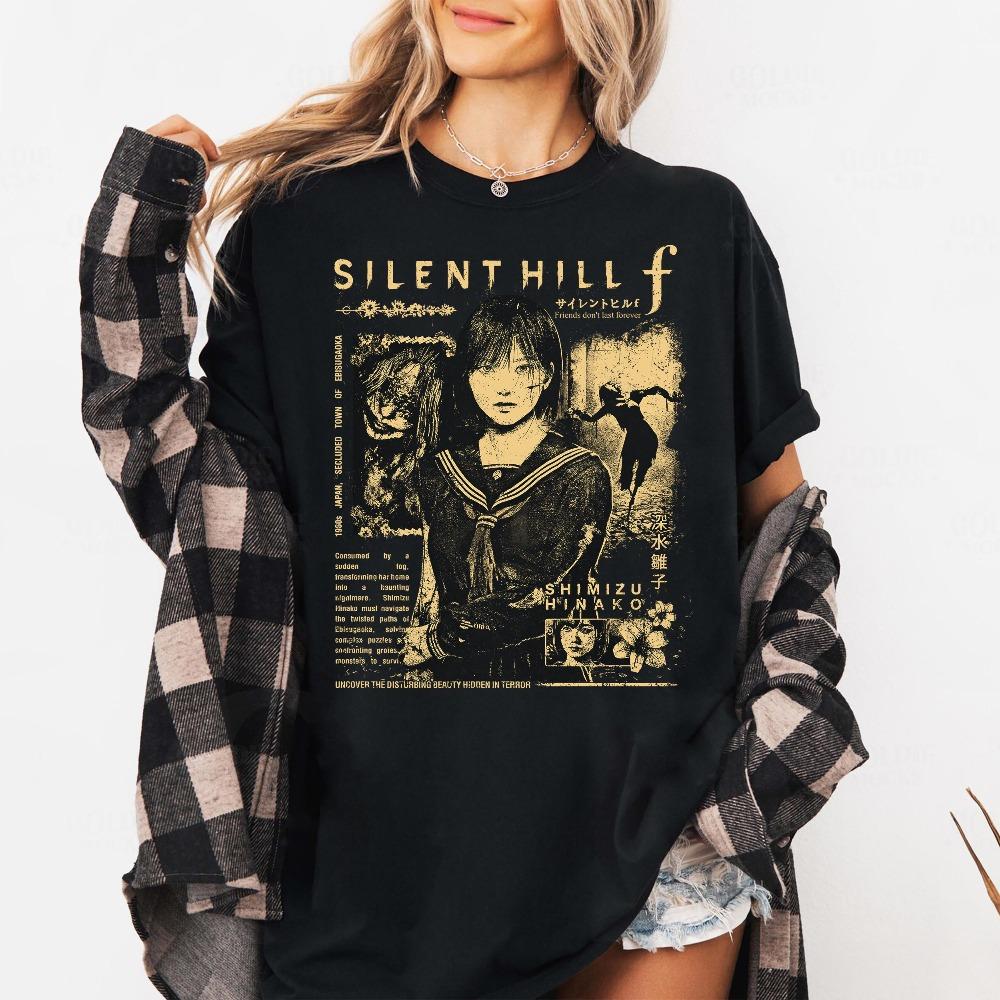 Silent Hill Fshirt Horror Game Retro Horror Game Pattern Tshirt Summer New Retro Street Unisex Casual Fashion Tshirt S