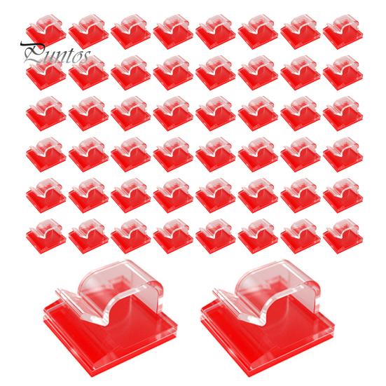 10/50 stk klar kabelhåndteringsklips selvklebende multifunksjonell wirefesteklips klebrig ledningsholder Utendørs Christmas Fairy Light Organizer Clip