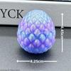 3D Printed Mini Crystal Small Dragon Egg Set (Random Eyes) Gradient Color Toy Desktop Ornament Children's Gift Home Decor