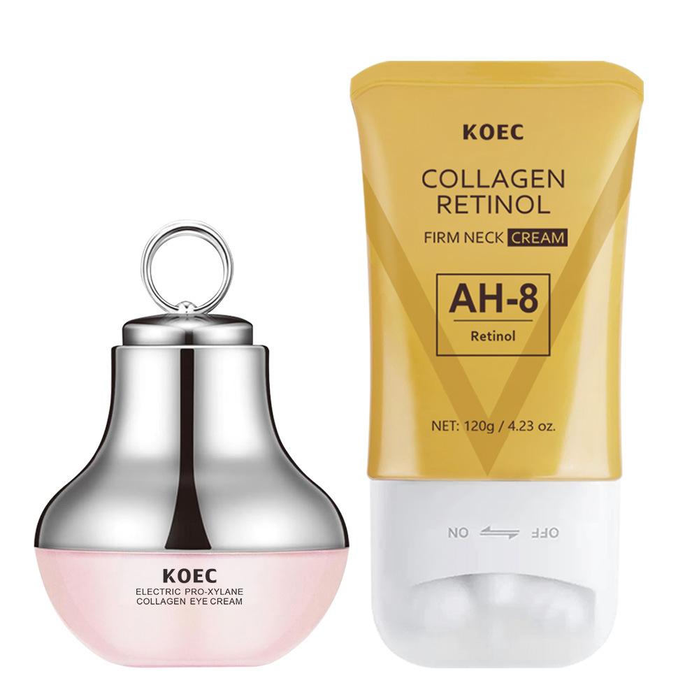 KOEC Collagen Peptide Electric Eye Cream Moisturizing Anti-Wrinkle Firming Eye Serum Massager 0.53oz