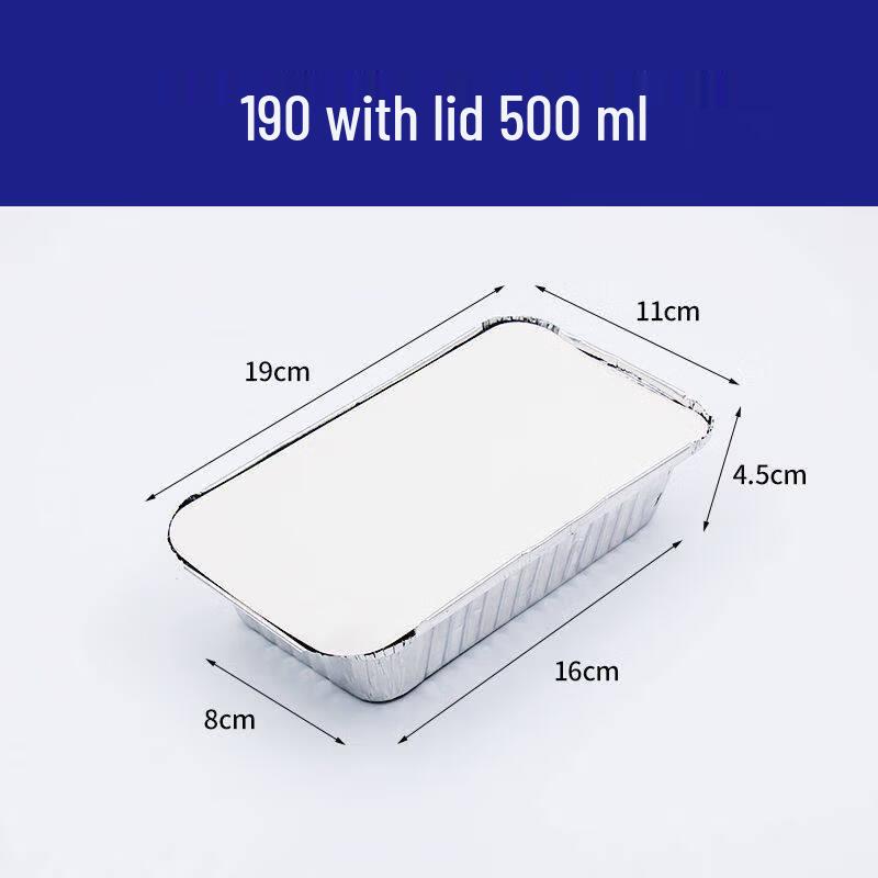 Kashicong Rectangular Aluminum Foil BBQ Containers with Lids