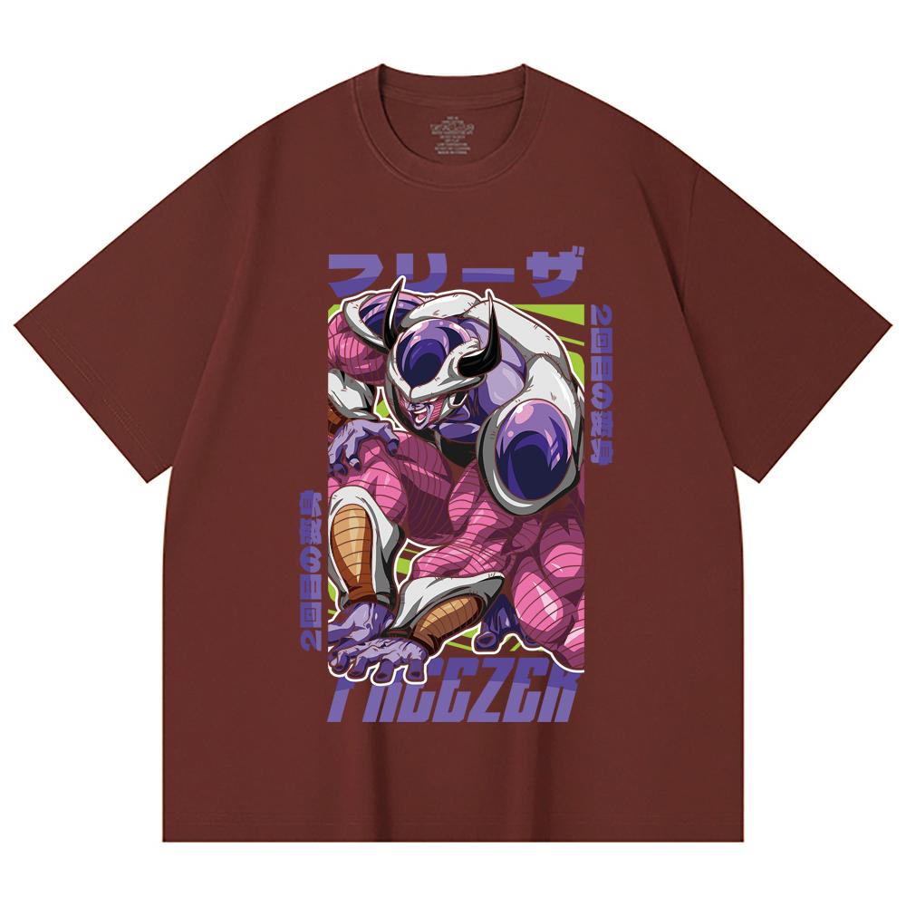 230 g/m² 100% bavlna Dragon Ball V72 Král Cold Potisk Unisex T-shirt z těžké bavlny