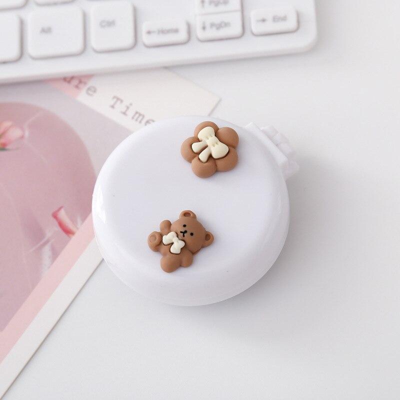 Cute Cartoon Folding Comb with Cosmetic Mirror for Girls Air Cushion Massage Portable Comb  Kids Dress Up Makeups Toy Gifts