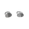 Su Chuang S925 Sterling Silver Brushed Oval Arc Earrings - Minimalist Korean Design