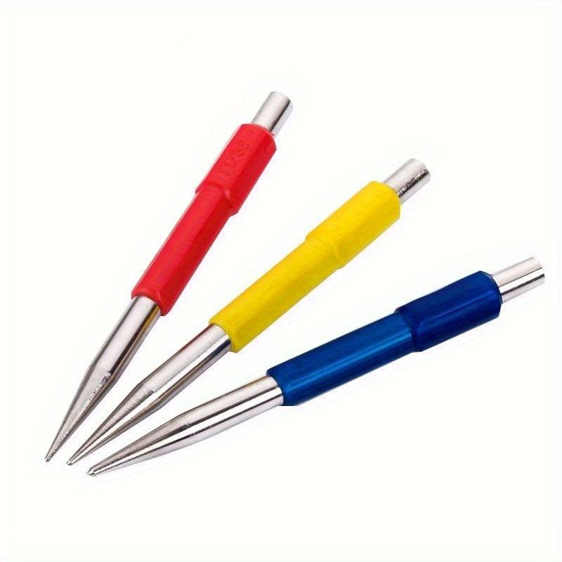 3pcs High Hardness Professional Grade Sample Punching Center Punching Positioning Punching Cylindrical Punching Pliers Drilling