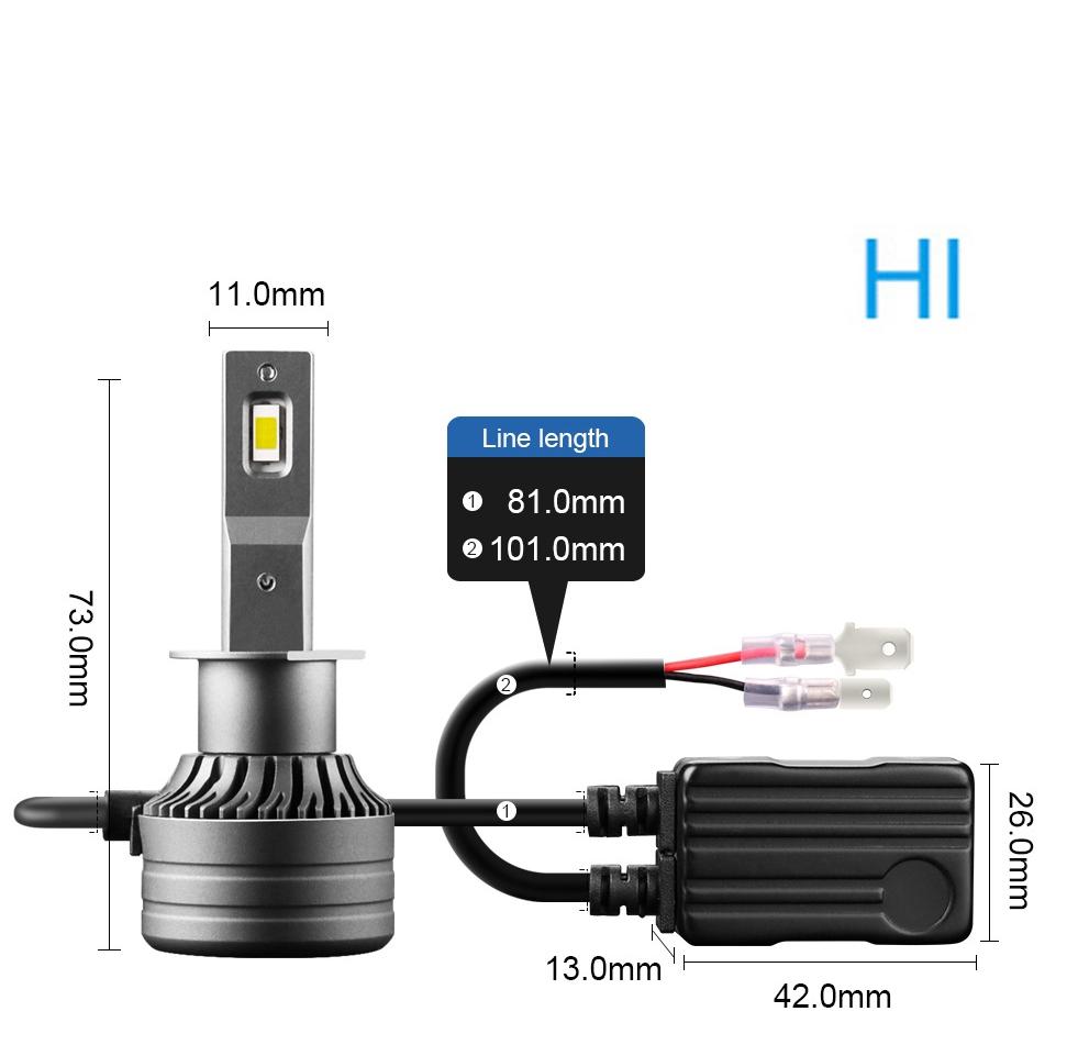 

2 шт. светодиодные автомобильные фары H7 H4 110 Вт 60000LM лампочки H1 H8 H9 H11 автомобильные фары светодиодные противотуманные фары H1