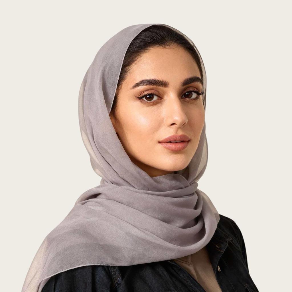 High-Quality Velvet Chiffon Scarf: Elegant Plain Color Malaysian Gauze