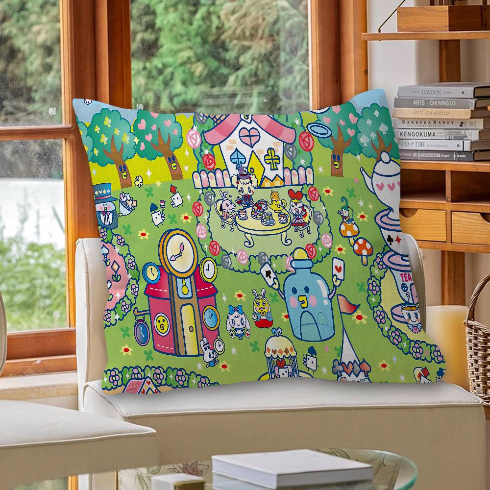 Tamagotchi Cut Friend Office Cushion Pillowcase Car Cushion CoverXCM Lumbar Pillowcase Sofa Pillowcover