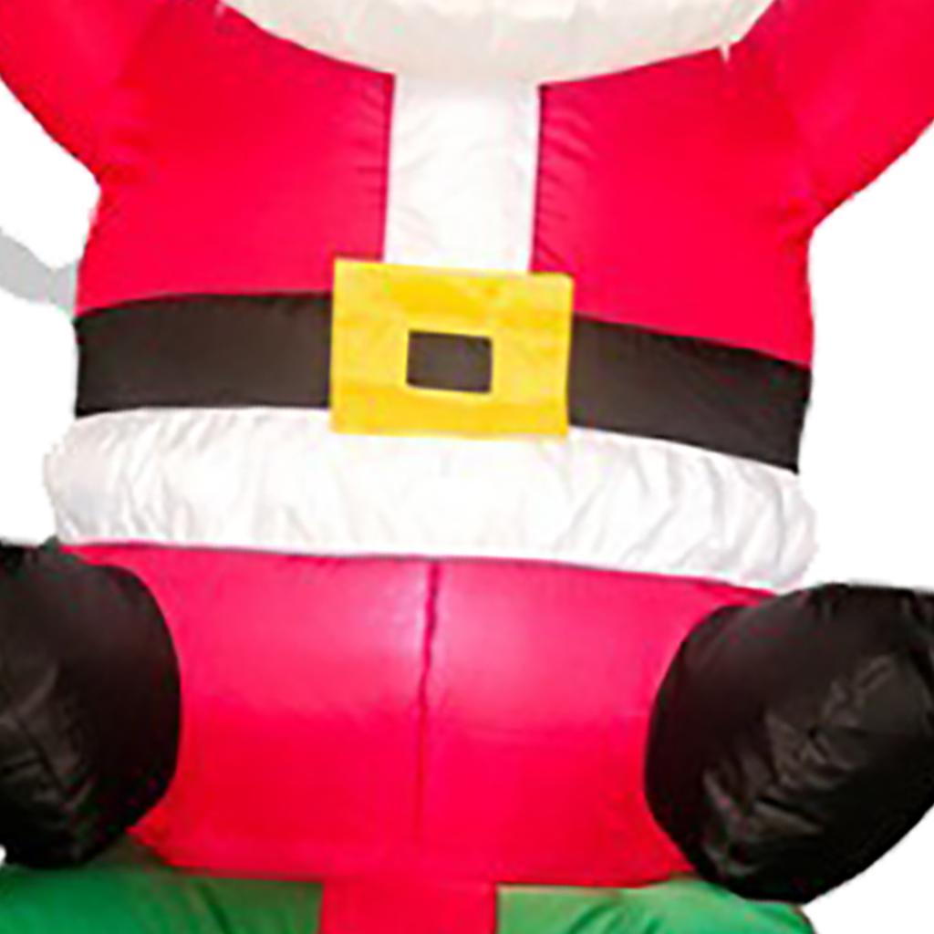 Inflatable Father Christmas 1.8m  5.9ft Polyester Cloth Waterproof LED Light Blow Up Father