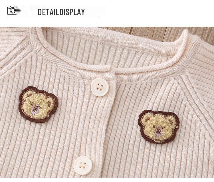 Mädchen Bärenpullover & Hosen Set - Herbst/Winter 2023 Melaard Strick Zweiteiler