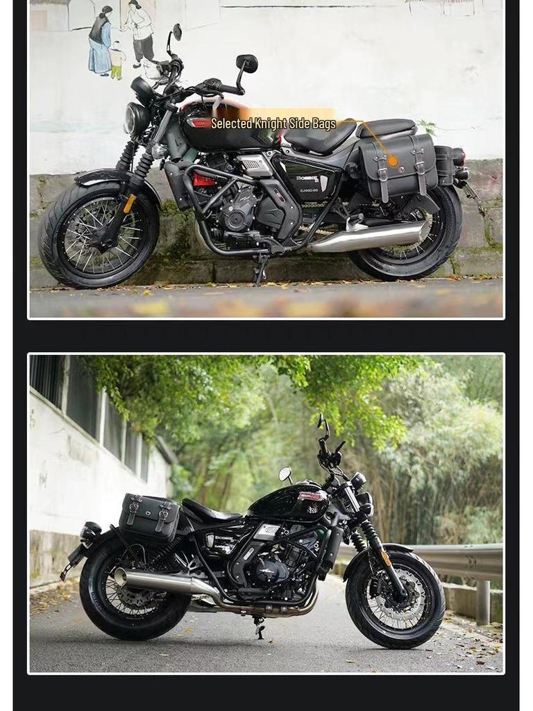 Yangtze 400/450/700 Bumper Guard Bar with Quick Release Backrest and Retro Saddlebag