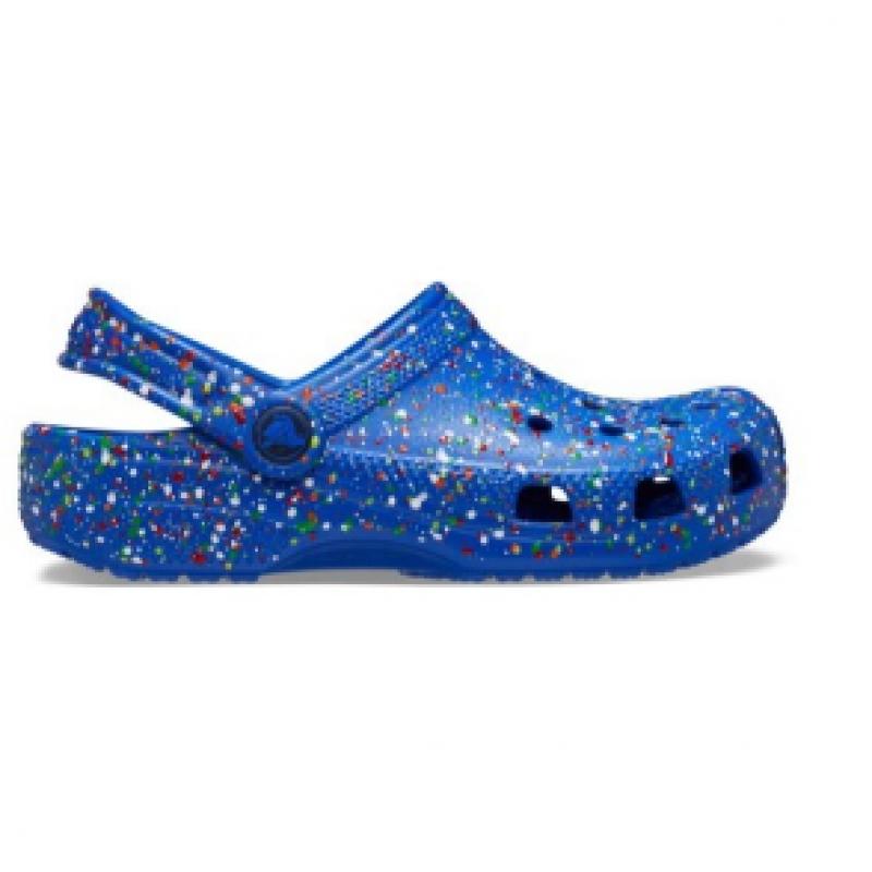 Crocs Kids Classic Paint Splatter Clog Toddler Blue Volt 211169 4kz