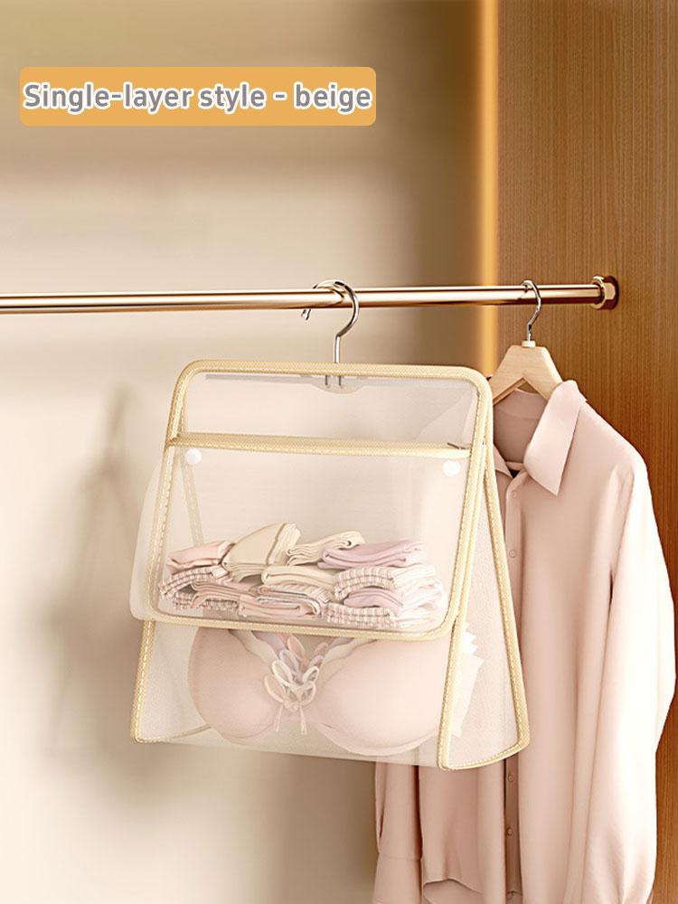 

1 шт. Осенне-зимняя новая подвесная сумка для хранения нижнего белья и носков, подвесная сетчатая сумка для хранения, сумка для хранения нижнего белья в шкафу