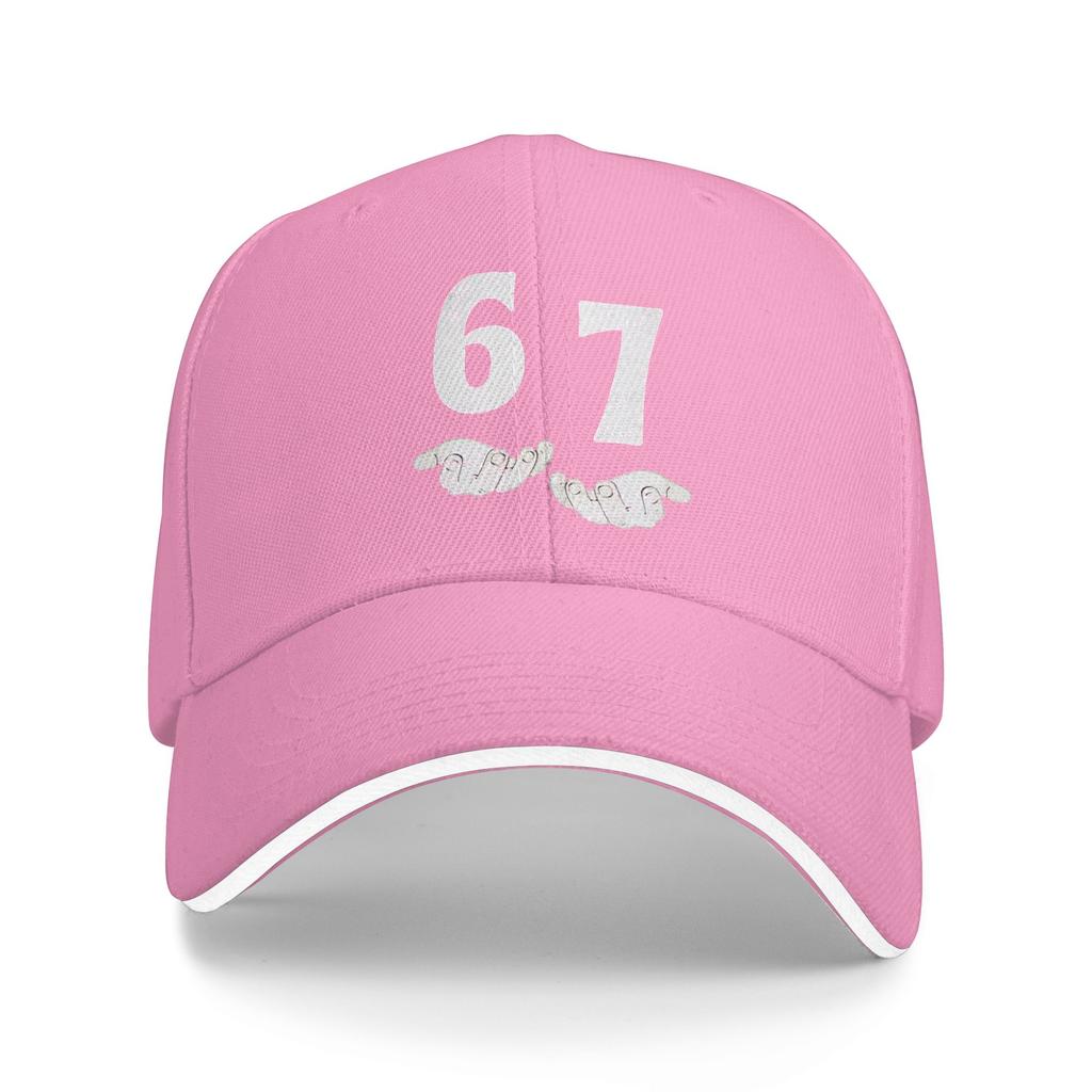 Summer 67 Six Seven Hand Meme Baseball Cap  Outdoor Sports Y2k Funny Print Sun Hip Hop Hats Women Men SunProof Baseball Caps