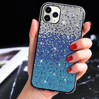 Funda Creativa de Rhinestones Degradados para iPhone 13, 16, XS Max, XR, SE y 17