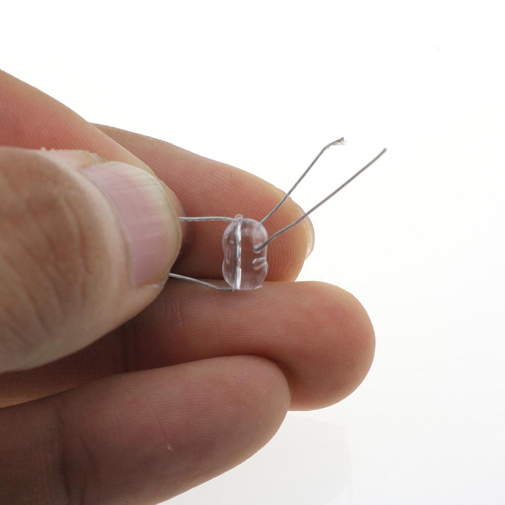 100 sztuk/partia koraliki wędkarskie plastikowe podwójne wiertła perłowe koraliki krzyżowe