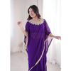 Ready to wear georgette mirror lace saree