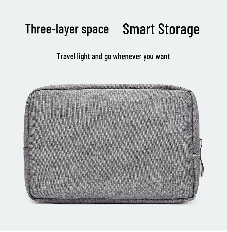 Water-resistant Cationic Portable Power Bank & Cable Storage Pouch for Digital Accessories