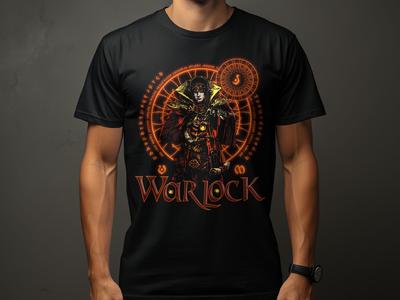 Elven Warlock RPG Gamer T-Shirt, Tabletop Gaming Graphic Tee, Dungeons Themed Shirt, Elf Roleplaying Game Apparel, Cool RPG Gift Shirt