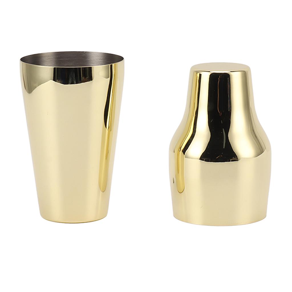 Stainless Steel Drink Shaker French Style 2 Section Martini Mixer Drink Shaker for Bar Home Camping