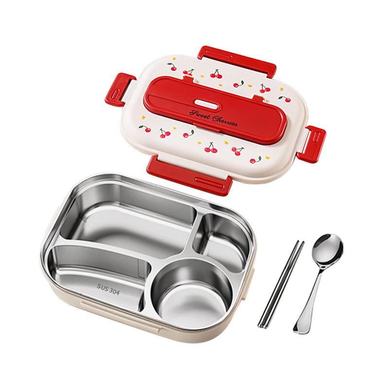 Ymer 304 Stainless Steel 4-Grid Insulated Lunch Box