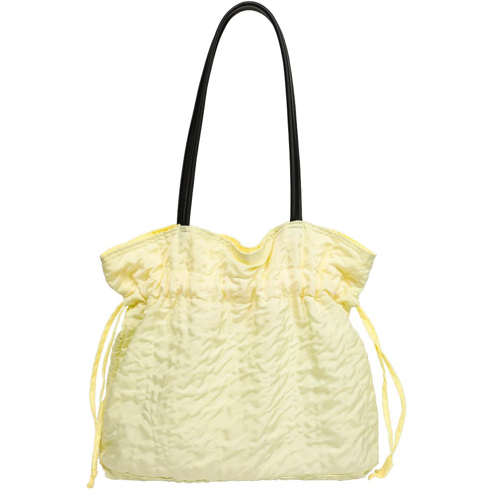 

Casual pleated cloth bag large capacity shoulder bag niche drawstring commuter bag tote bag