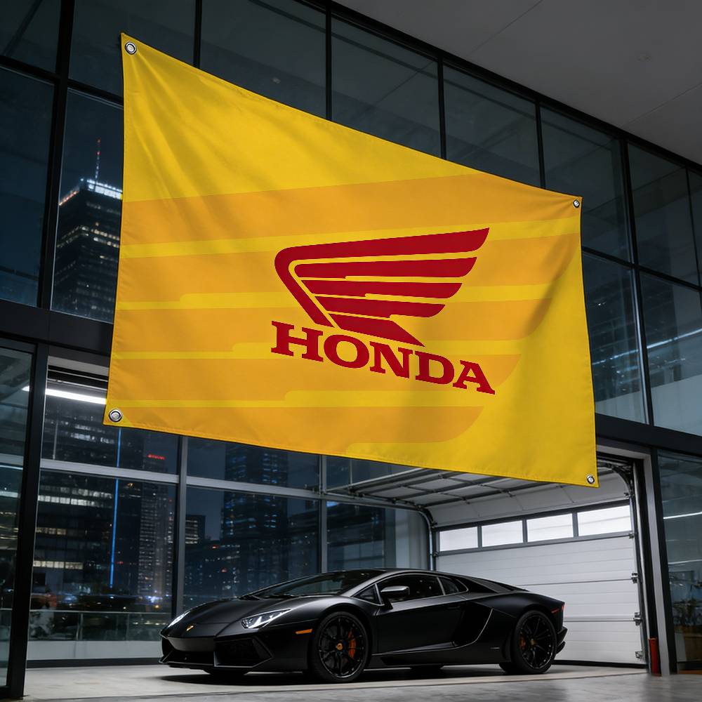 Motorcycle For HONDA Decorative Flag Waterproof Fade Resistant Polyester Indoor Outdoor Hanging Flag
