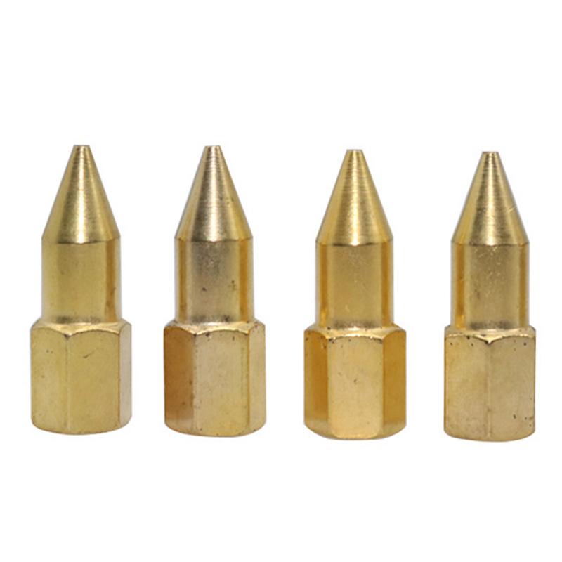 5 Pcs Grease Gun Nozzle Tip Copper-plated Gun Nozzle Universal Steel Nozzle Flat Head Nozzle Pneumatic Oil Grease Head