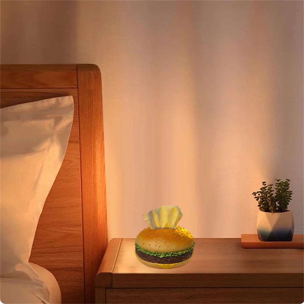 Hamburger Tissue Box Creative Retro Living Room Tissue Box Home Fun Decoration Ornaments