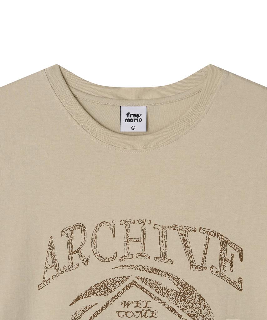 FREEMARIO Archive Home T-Shirt [Beige]