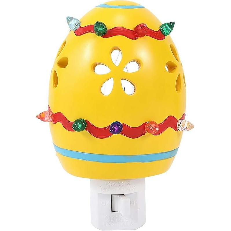 2025 New Easter Egg Decorative Nightlight, Easter Campfire Flickering Nightlight, Cute Easter Bunny Campfire Flickering Night Light, Plug into Wall