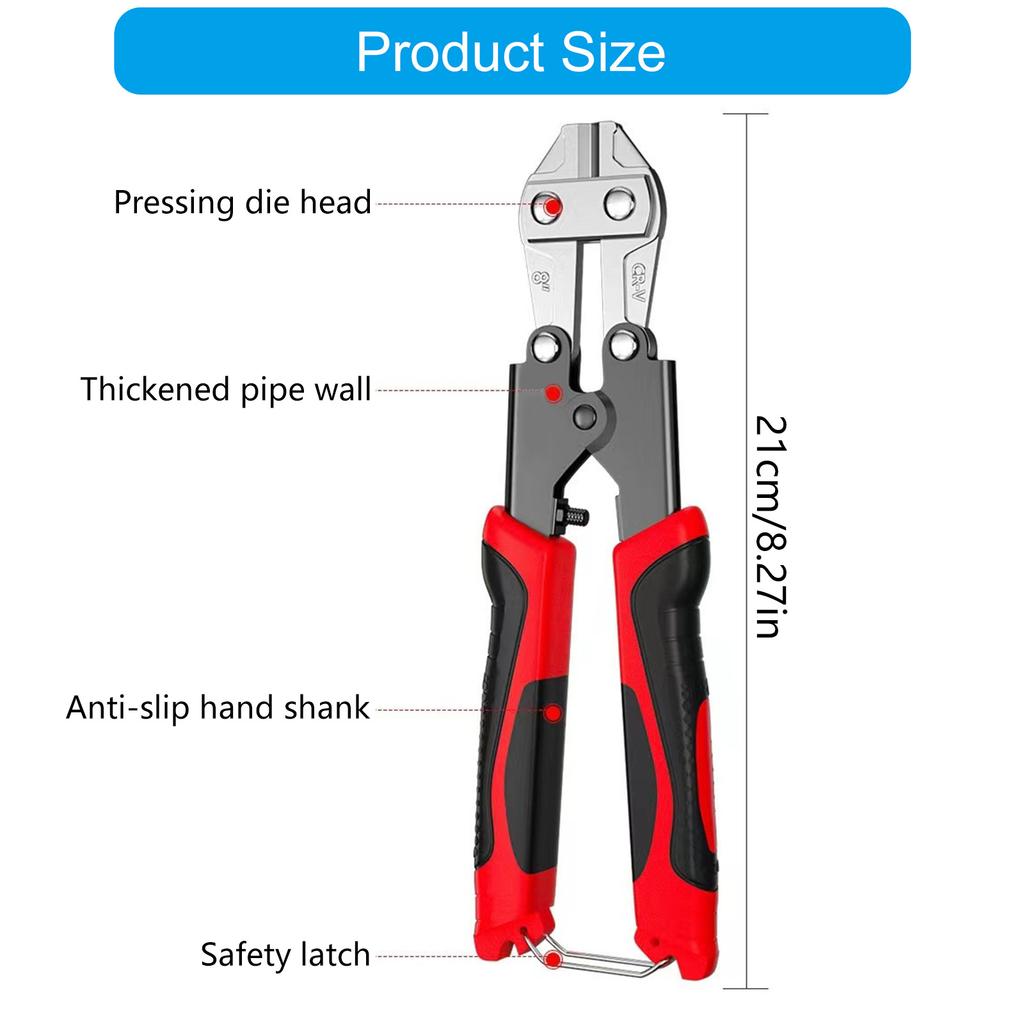 Precisions Bolt Cutter Metal Shear Tool Industrial Carbon Steel Blade Ergonomic Handle For Workshop Outdoor Job