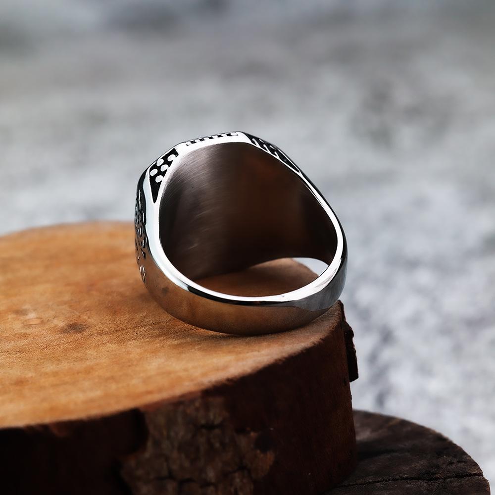 Anello da Uomo Viking Style Artiglio d'Orso Celtico Acciaio Titanio Massiccio Accessorio di Moda