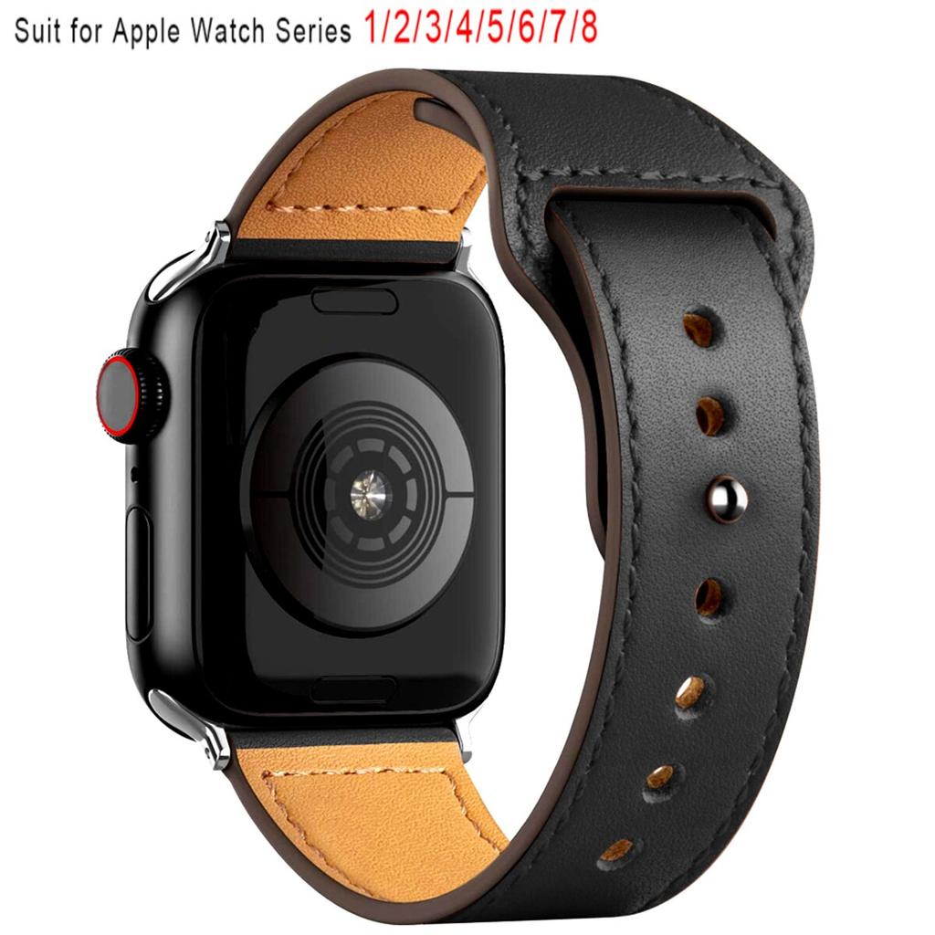 Classic Leather Band For Apple Watch Ultra 49mm 44mm 40mm 38mm/42mm Wrist Bracelet 45/44mm Strap IWatch Series 8 7 3 4 5 6 SE 41mm 45mm